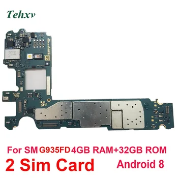 Tehxv 32GB Pôvodné Odomknúť základná Doska Pre Samsung Galaxy S7 Okraji G935F G935FD Dual 2 Sim Logic Board