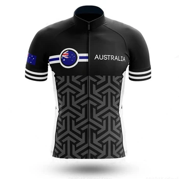 Pánske Cyklistické Dresy Austrália Lete Krátky Rukáv Bicykli Košele MTB Bicykel Jeresy Cyklistické Oblečenie Nosiť Ropa Maillot Ciclismo