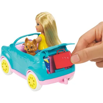 Skutočné Barbie Klub Camping Auto Chelsea Série Playset s Bábika Šteňa Auto, Dom Transformácia Hračky pre Dievčatá Dieťa Brinquedos Darček