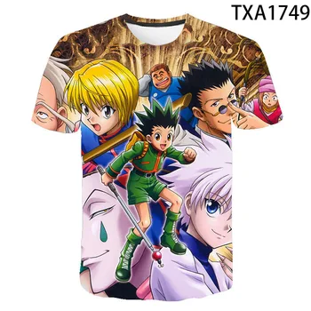 Harajuku Anime HUNTER X HUNTER Killua 3D Print T Shirt Muži, Ženy, Deti T-Shirt Streetwear Tees Chlapec Dievča deti Topy Oblečenie