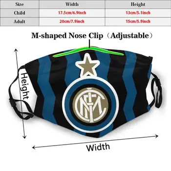 Okrem De Upravovať Modré Pozadie A Čierne Čiary 2020 - 2021 Pôvodné Farby Umývateľný Filter Euro futbal Maska Calcio