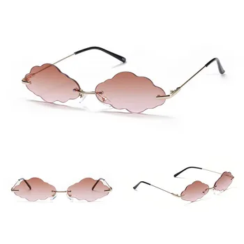 Seemfly Módne slnečné Okuliare bez obrúčok Ženy 2020 Vintage Mraky Frameless Steampunk Slnečné Okuliare Odtiene UV400 Oculos Gafas De Sol