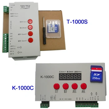 K-1000C (T-1000S Aktualizovaný) radič K1000C WS2812B,WS2811,APA102,T1000S WS2813 LED 2048 Pixelov Program Radič DC5-24V