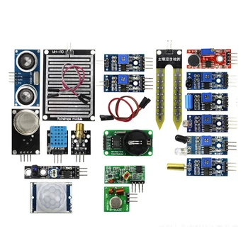 16pcs/veľa Snímača Modul Doska Set Kit Pre Arduino Diy Kit Raspberry Pi 4 B/3B+ 16 Druhov Dážď/pôda/Snímač teploty