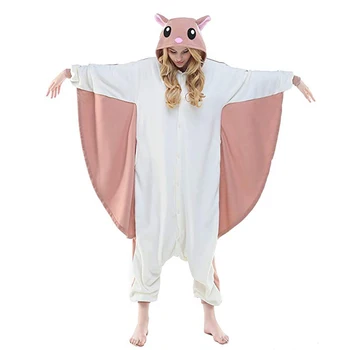 Lietajúci Veverička Unisex Dospelých Jedného kusu Pyžamo Cosplay Onesie Cartoon Ženy Zvierat Sleepwear Pyžamá Vianoce, Halloween Kostým