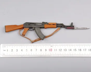 1/6 Rozsahu Zbraň Model AK47 Kovové Zbraň Model S Bajonet pre 12 palcov Akčné Figúrky Príslušenstvo