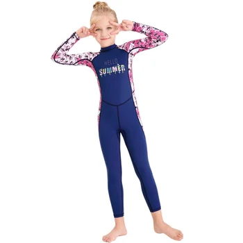 Horúce Deti, Dievčatá, Chlapcov Potápačský Oblek Neoprenes neoprénový Oblek Pre Deti Udržať v Teple Jeden kus Dlhé Rukávy UV Ochrany Plavky 2020
