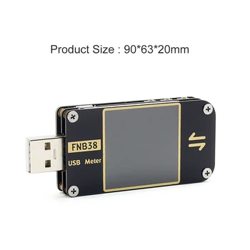 FNB38 USB LCD Aktuálne Voltmeter QC4 PD3.0 2.0 PPS Rýchle Nabíjanie Protokol Tester