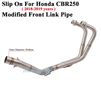 Slip Na Honda CBR250 CB250R 2018 2019 Motocykel Výfukových Uniknúť Upravené Spojenie Prednej Polovici Prepojenie Potrubia Bez Šál