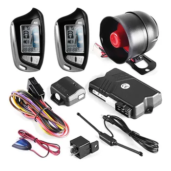 LCD Diaľkový ovládač 2 spôsobom, Auto Alarm S Autostart Zabezpečenie Výzbroje Motor, Starter Centrálne Zamykanie Monitorovanie Immobilizer Auta