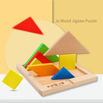 Dieťa Montessori Hračka 3D Puzzle Kocky Priestorové Myslenie Vzdelávania Vzdelávacie Drevená Hračka Stohovanie Hry Pre Deti, Darčeky