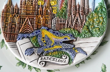 Barcelona Gaudi španielsky turistický suvenír Tvorivé Kyvadlo Závesné Dosky Dekorácie Doska Domov Darček Cestovné Pamätná Doska