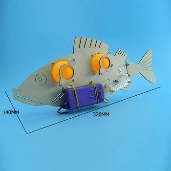 Zábava Science Experiment Hračky pre Deti DIY Montáž Mechanického Plávanie Ryby Elektronické Vzdelávacie KMEŇOVÝCH Kit Sada Darček