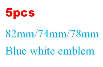 5 ks 82mm 74mm 78 mm modrá biele Auto Auto Odznak Znak Vysokej Kvality veľkoobchod