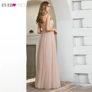 Elegantné Ružové Bridesmaid, Šaty Ever Pretty A-Riadok Tvaru Bez Rukávov Appliques Svadobný Hosť Šaty Vestido Madrinha 2020