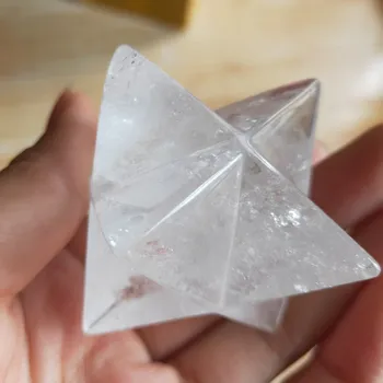 5cm prírodné jasné, crystal Merkabah Kyvadlo Crystal Kamene Merkaba Hviezdy Prívesok Šperkov Náhrdelník Liečivú Energiu Minerálov