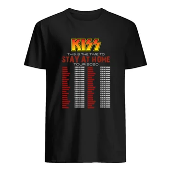 Kiss Rock Band Turné Zostať Doma Tour 2020 Tričko Retro Mužov Darček Čaj