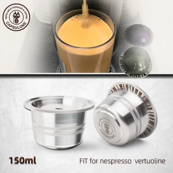 Capsulone 150ml Kávové Filtre Pre Nespresso Vertuo Vertuoline Plus Nehrdzavejúcej Ocele Naplniteľné Opakovane Kapsule Pod