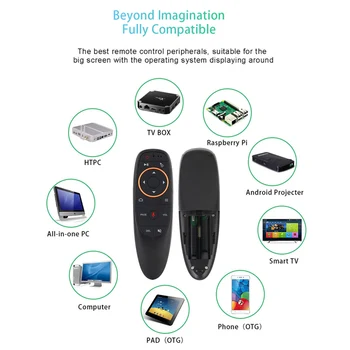 G10 G10S 2.4 G Bezdrôtový Vzduchu Myš Diaľkové Ovládanie s Mikrofónom, Ovládanie Hlasom Gyroskop, IČ Vzdelávania pre X96 TX3 Android Tv Box