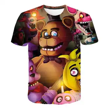 3D Päť Nocí v Freddy T-Shirts Vysokej Kvality Deti t shirt Chlapcov/Dievčatá Oblečenie, detské Tričko Kpop FNAF Komiksu, anime Tees