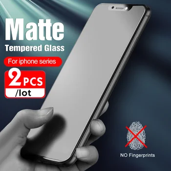 1-2 ks Premium Matný matný HD ochranné sklo Pre iPhone X XS xs max XR Anti-odtlačkov prstov na obrazovku film