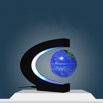 Novinka Led Noc Plávajúce Svete Magnetická Levitácia Svetla C Tvar LED Mapa Sveta Antigravitačné Magic/Román Lampa Narodeniny Domov Dec.
