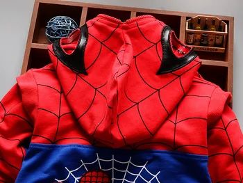 Deti Oblečenie Baby Chlapci Jar Jeseň Ležérne Oblečenie Set sa Deti Bavlnené Športové Oblečenie Vesta+tričko+nohavice 3 Ks, Spider Man