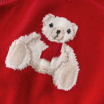 DB15992 dave bella jeseň deti unisex cartoon medveď tlač kabát deti módna vesta bez rukávov