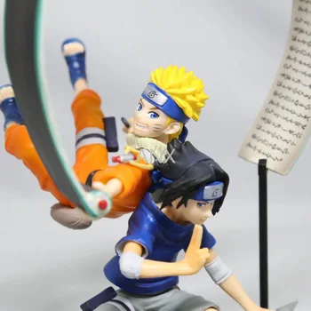 19 CM Naruto Uzumaki Naruto Uchiha Sasuke Obrázok PVC Akčné Anime Zber Periférnych zariadení Bábika Model Hračka GEM Naruto Sasuke Dary