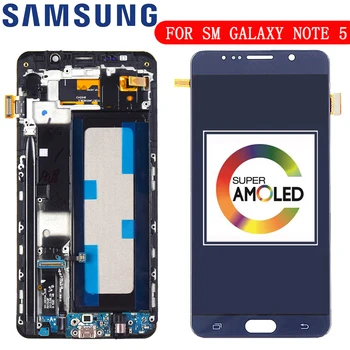 Nové OLED Displej Pre Samsung Galaxy Note 5 LCD Digitalizátorom. Senzor Dotykový Displej Pre Samsung Poznámku 5 N920V N920T N920P LCD Displej