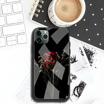 Krásne ruže umenie Telefón Prípade Tvrdeného Skla Pre iPhone 11 Pro XR XS MAX 8 X 7 6 6 Plus SE 2020 prípade
