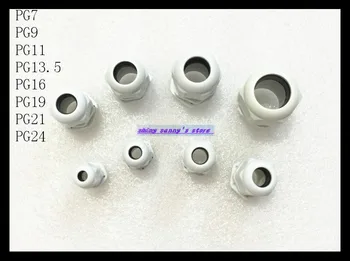 50pcs/Veľa PG16 Biela Nepremokavé Konektor Žľazy Dia. 10-14 mm Kábel Úplne Nové