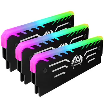 3 pin RGB Pamäť Vesta LED 256 Farieb Svetla Účinok Anóda Hliníkový Chladič Chladič na Chladenie Vesta Pre KUTILOV, PC Hry RAM DDR3 DDR4