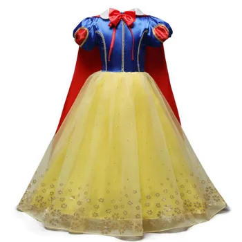 2021 Lete Snow White Deti Princezná Šaty, Kostým Dievčatá Šaty Deti Vestidos Oblečenie Šaty
