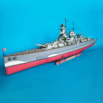 93 cm nemecká bojová loď Grafspe DIY 3D Papier Karty Model stavbou Konštrukcia Hračky Vzdelávacie Hračky Vojenské Model