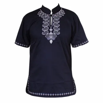Ropa hombre Unisex Bavlna Pan-Africká Výšivky Módne Dashiki Tričko Tradičné Nigéria Rodák Ankara T-shirt рубашка мужская