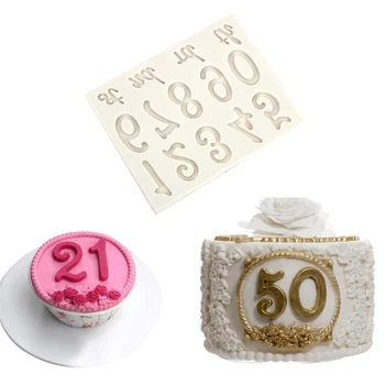 3D Fondant Tortu Formy Čísla Silikónové Formy Kuchyňa Pečenie DIY Chocolate Cake Zdobenie Nástroj