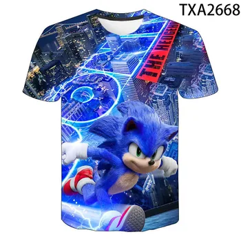 2020 Nové Hry Sonic The Hedgehog 3D T shirt Muži, Ženy, Deti Streetwear Módy Chlapec Dievča Deti Vytlačené T-shirt Pohode Topy Čaj