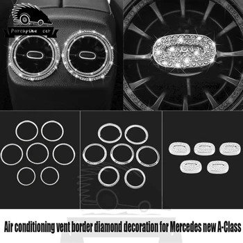 Diamond Auto klimatizácia Air Vent Zásuvky Krúžok Kryt Výbava pre Mercedes Benz Triedy W177 V177 A180 A200 A220 A250 2019+