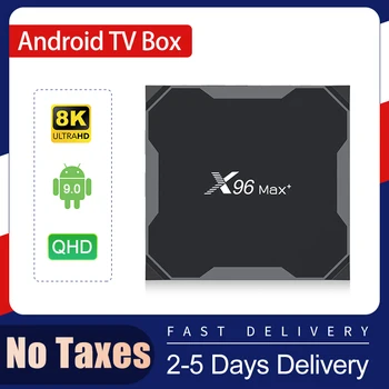 2021 TV Box Android 9.0 X96Max plus TVBox Android Box 8K 2.4 G&5G Wifi S905X3 4GB 64 G Smart 4K QHD Multimediálny Prehrávač TV Set-Top-box