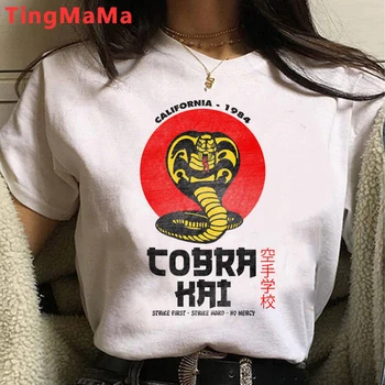 Cobra Kai T Shirt Ženy Kawaii Letné Topy Legrační Karikatúra Karate Grafické Tees Hip Hop Grunge T-shirt Módne Unisex Tričko Žena