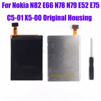 Originálne LCD Pre Nokia X5-00 6202c 6208 6120 N82 E66 N78, N79, nokia E52 na stiahnutie zadarmo E75 C5-01 Telefón Náhradné LCD Displej + nástroj