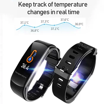 NOVÉ Smartwatch Teplota Deti Smartwatch Deti Bluetooth Smart Kapela Android IOS Dievčatá Chlapci Fitness Náramok Teen Nepremokavé