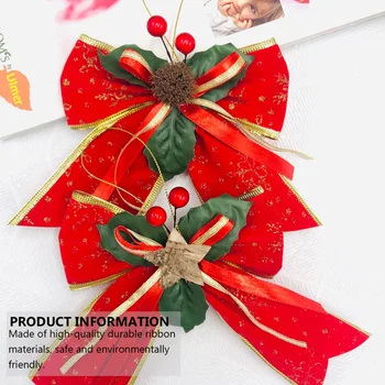 12pcs Luk Dekorácie Lesklé Vianočné Luk Vianočné Bowknot Bowknot Ornament pre Garland Strom