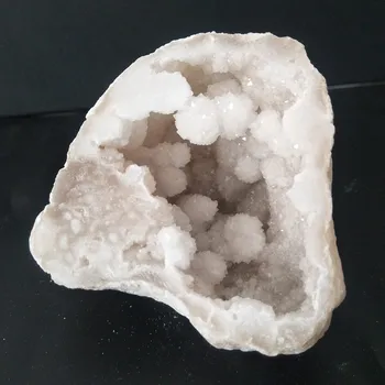150-200 g prírodný Biely achát geode crystal klastra Hojnosť feng shui dekoračný kameň kameňov