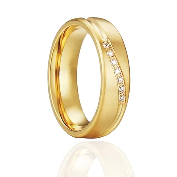 Snubné prstene Zásnubné Prstene pre Ženy so Zirkónmi Módne Šperky anillos mujer Nehrdzavejúcej Ocele