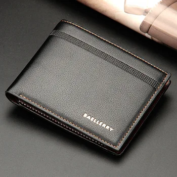Nové pánske peňaženky krátke multi-card bit liči vzor business peňaženky prierezom.