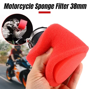 38mm Motocykel Foam Air Filter Pod Cleaner ATV Jamy Dirt Bike 45 ° Uhle 110cc 125cc CRF50 XR50