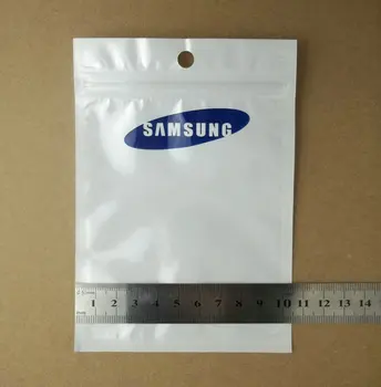 10.5x15cm Jasné biele Plastov pre samsung zips maloobchodných balíkov Poly PP taška,USB dátový kábel nabíjačka, balenie zavesiť otvor bgas
