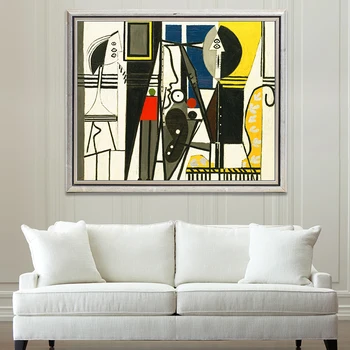 Picasso Maliar a Model Plátno na Stenu Umelecké Plátno na Maľovanie Domov Deor Stenu Obrázky Vytlačiť na Obývacia Izba Umenie Obrázky, Plagáty